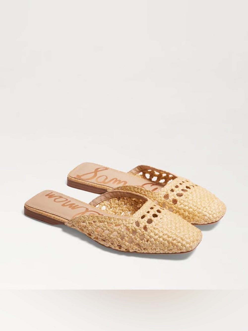 NEW WITH BOX! SAM EDELMAN Nola Mule Slide in Raffia - Picture 6 of 6